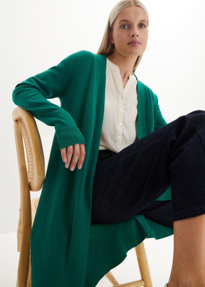 Longstrickjacke
