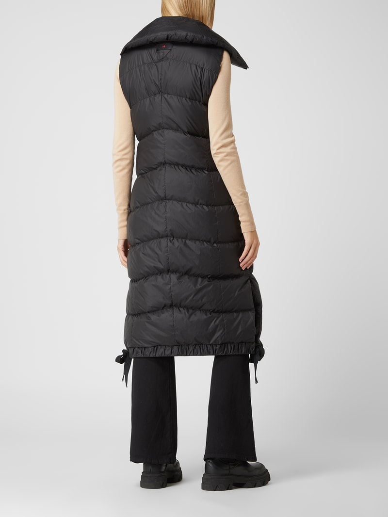 Daunenweste mit Reißverschluss in schwarz