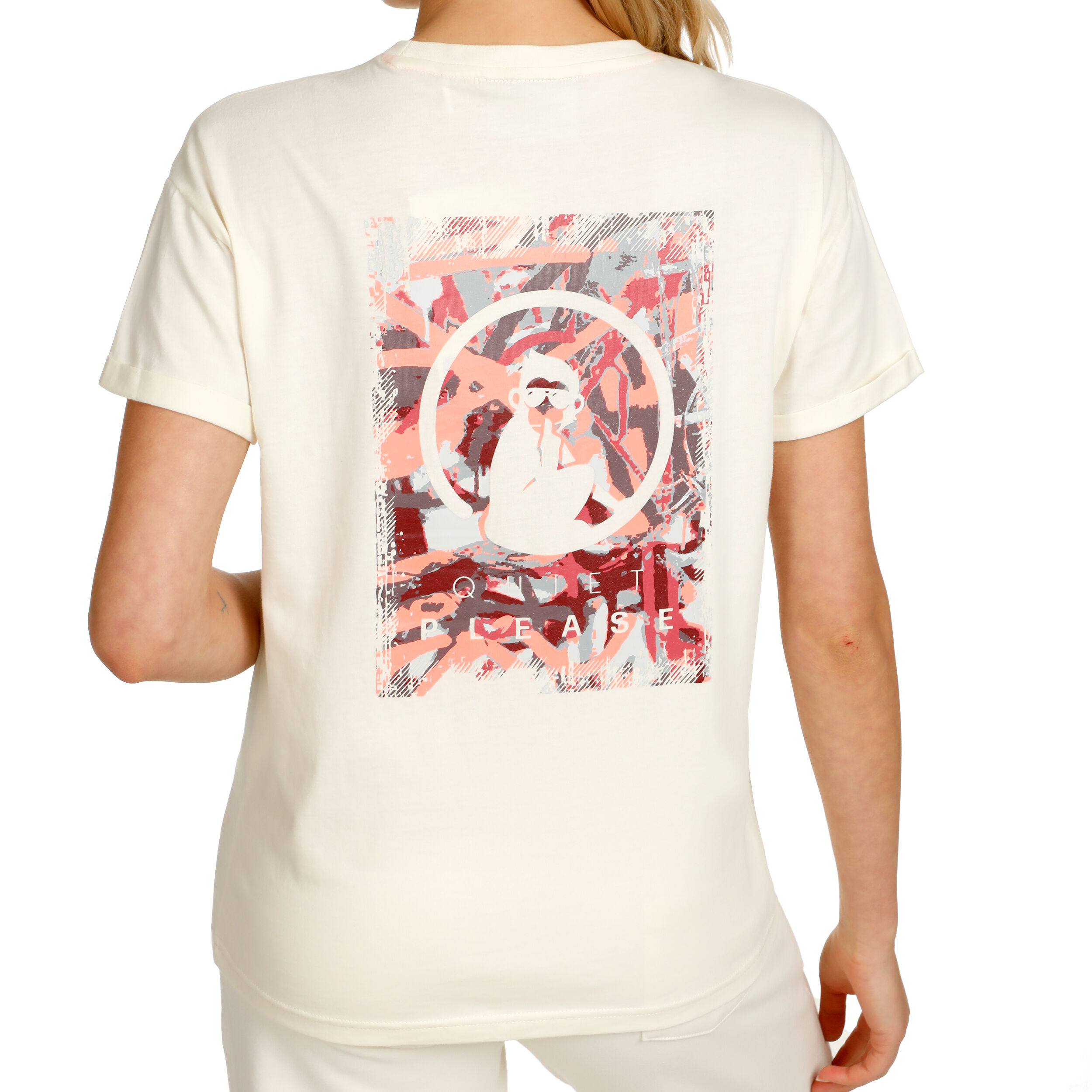 Crossroad Sketchy T-Shirt Damen - Weiß, Rot
