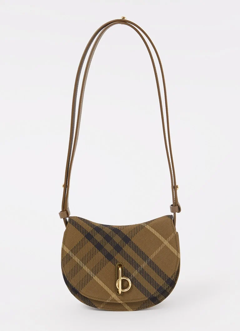Burberry Mini Rocking Horse -olkalaukku ruutukuosilla ja vasikannahkaisilla yksityiskohdilla