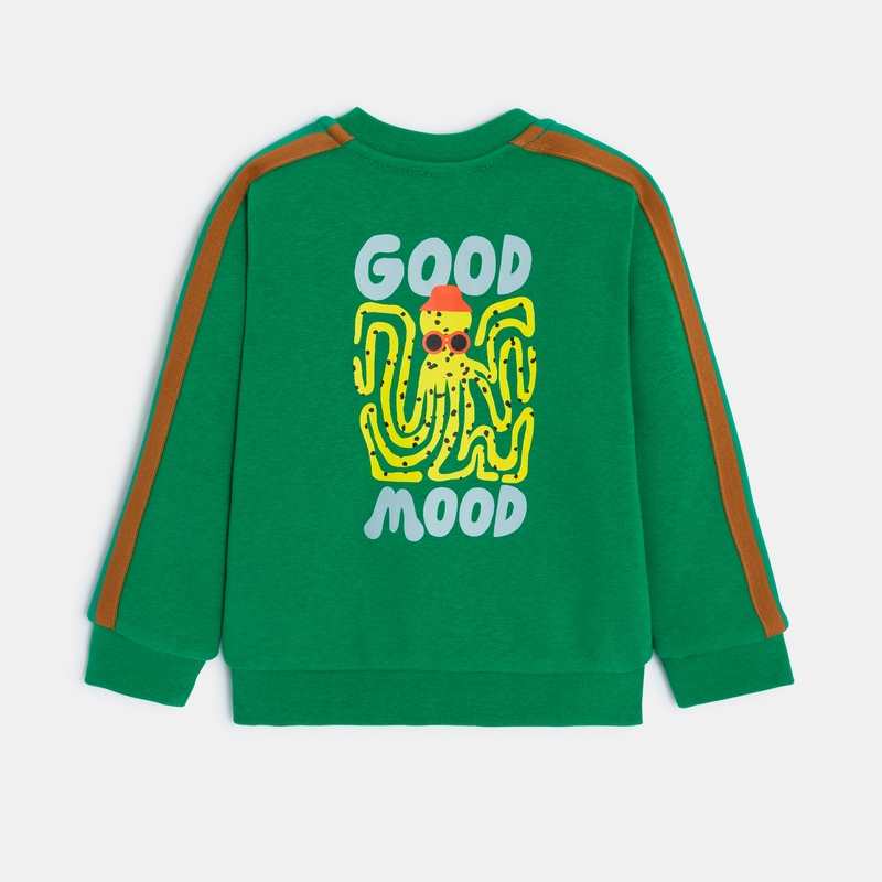 Cardigan bébé garçon vert en coton recyclé Catimini