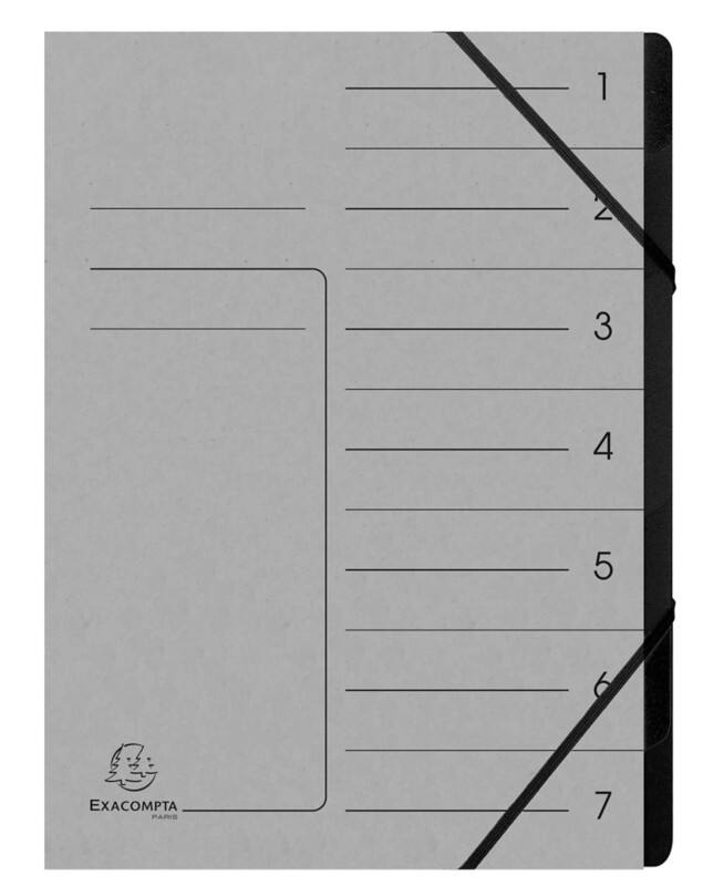 Exacompta Ordnungsmappe 541711E DIN A4 Pressspankarton meliert Grau 24,5 (B) x 0,5 (T) x 32 (H) cm 10 Stück