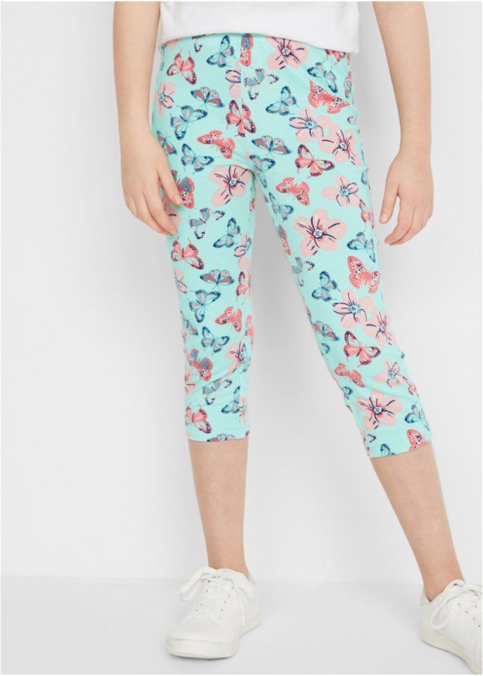 Mädchen 3/4 Leggings (2er-Pack) mit Bio-Baumwolle