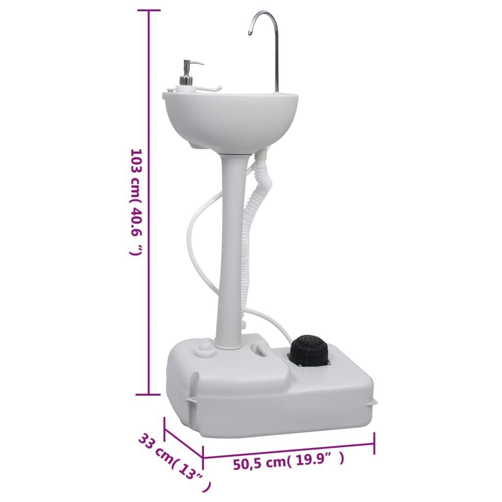 vidaXL Campingtoilette Tragbares Camping-Waschbecken mit Wasserbehälter