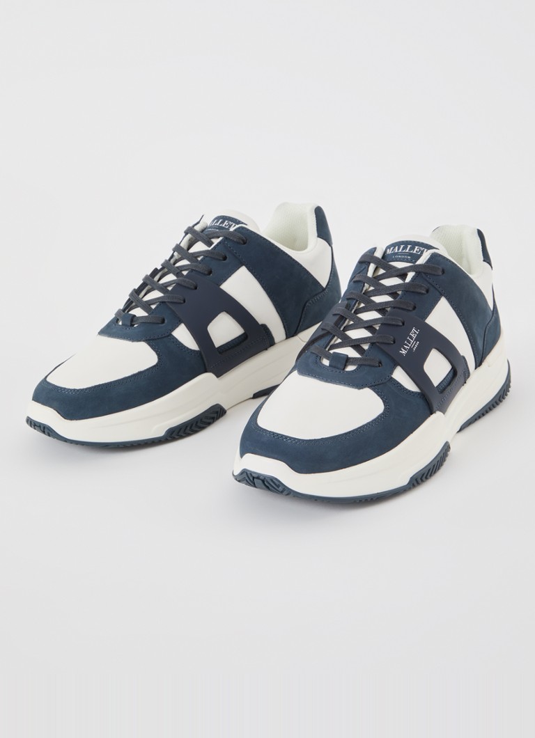 Mallet Marquess leather sneaker with nubuck details