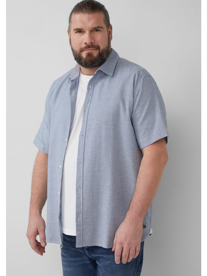s.Oliver Hemd kurzarm in Blau günstig kaufen