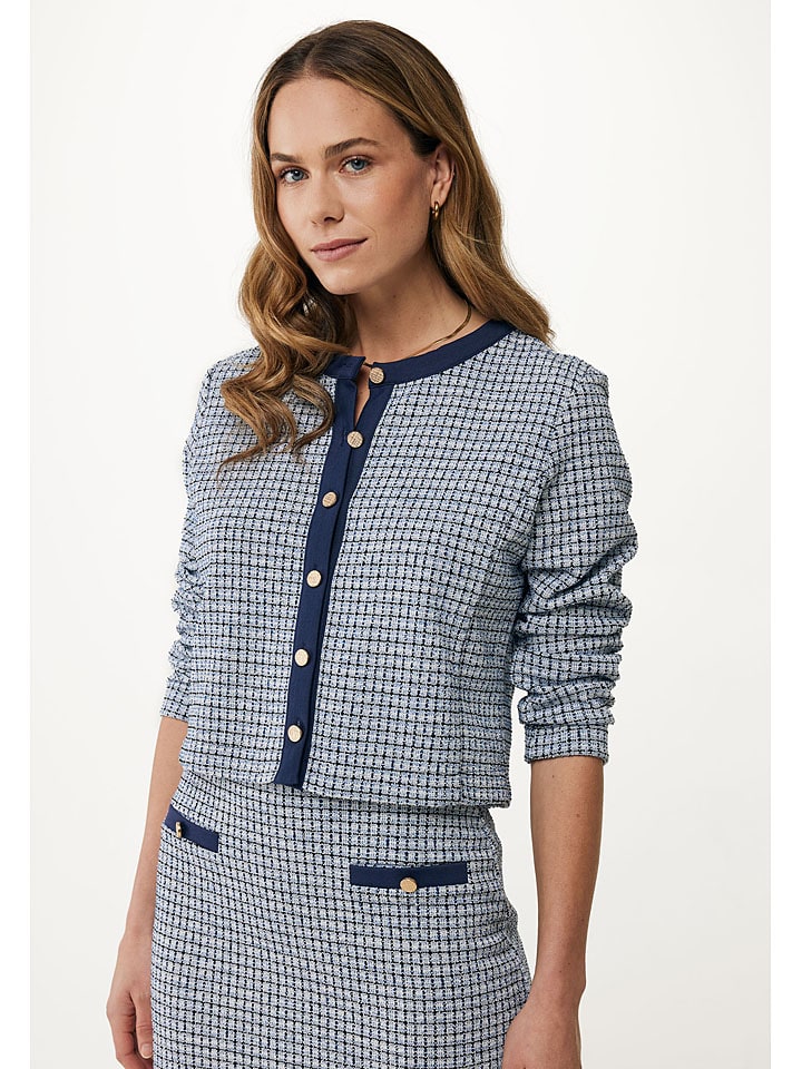 Mexx Cardigan in Dunkelblau/ Weiß günstig kaufen
