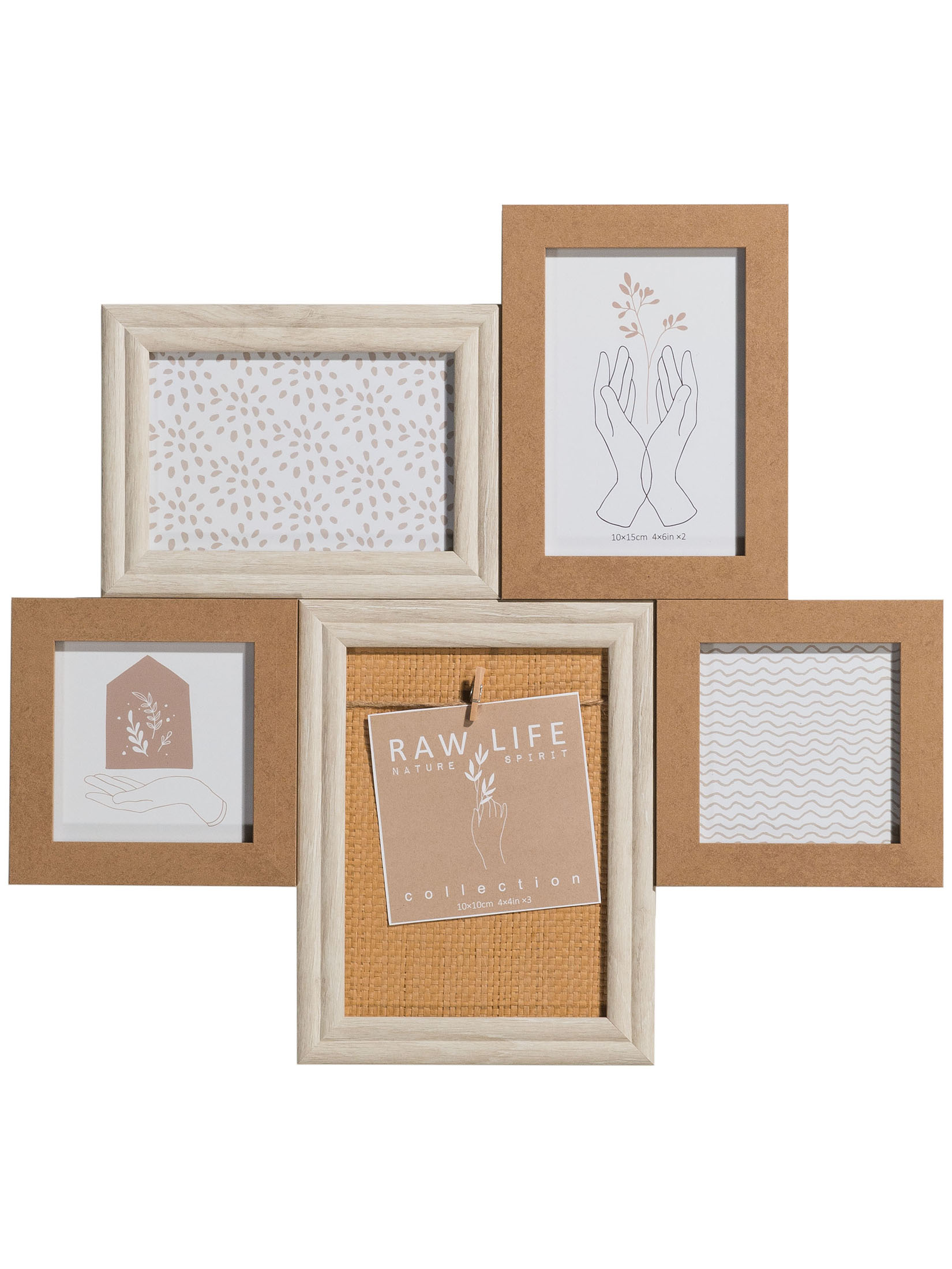 Collage Natural Bilderrahmen, Beige