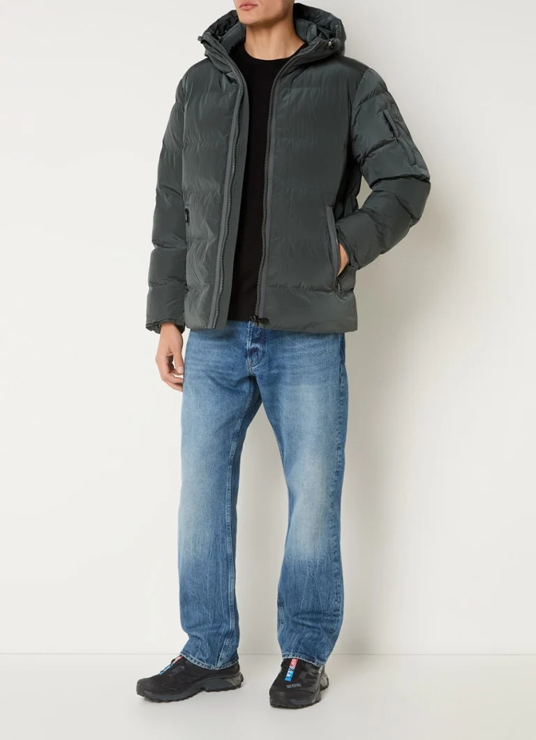 Airforce Morris puffer jacket with zip pockets
