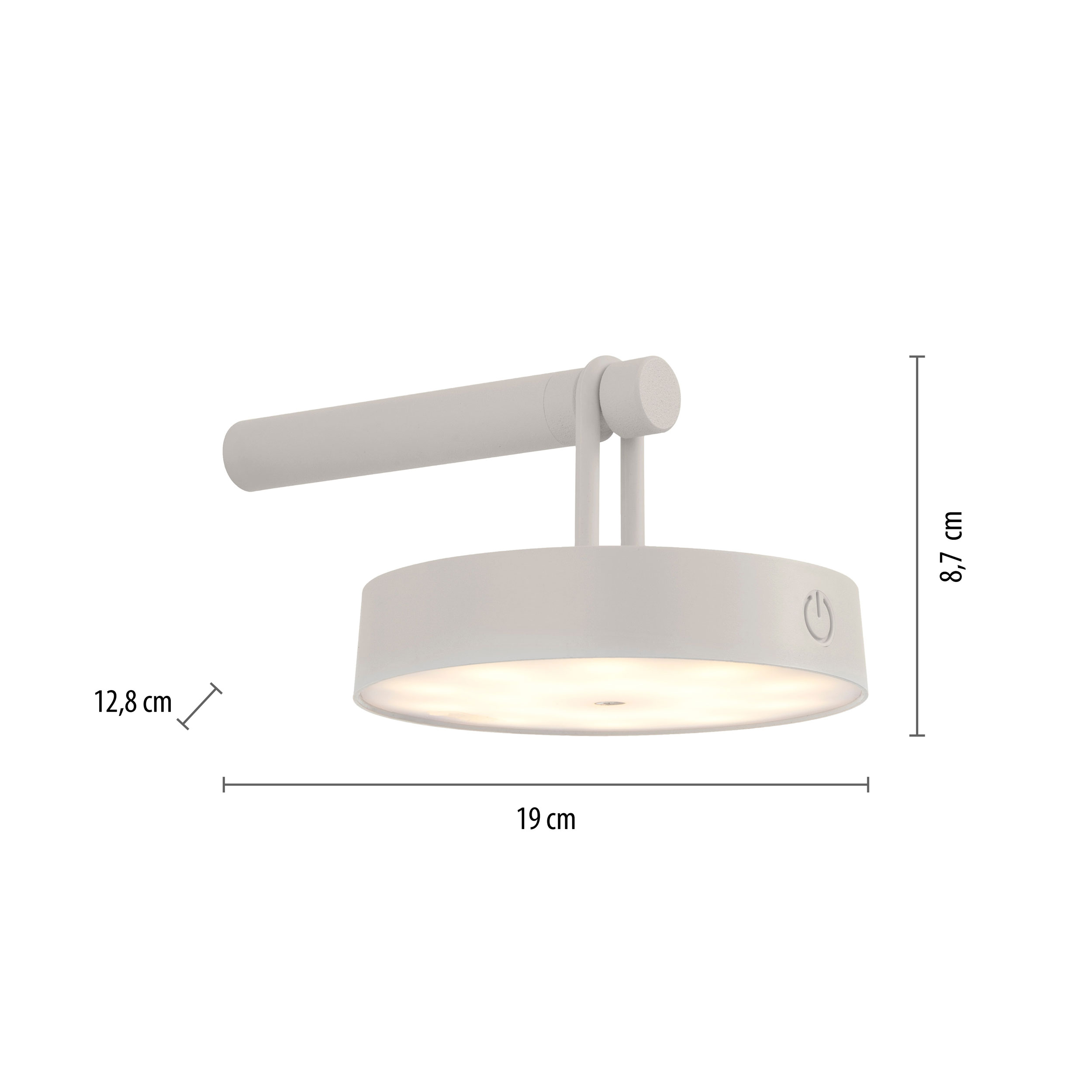 JUST LIGHT.LED-Akku-Wandleuchte 1flg