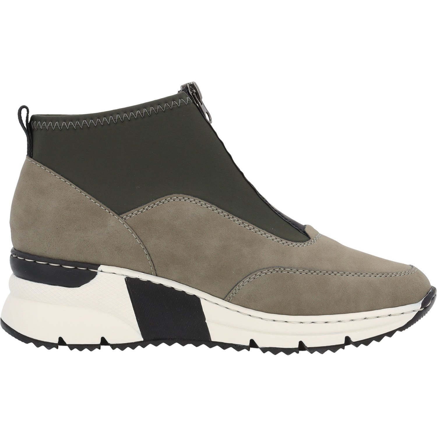 Rieker N6352, Stiefeletten, Damen, Grün (pesto/schwarz)