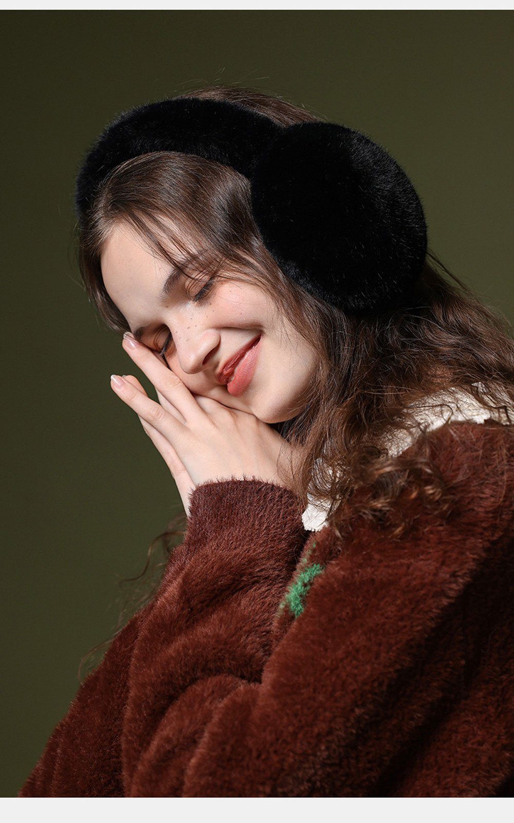 Blusmart Ohrenwärmer Herbst und Winter Damen Plüsch Wind- und frostsicher (1-tlg, Warm im Freien, Faltbare, warme Ohrenschützer aus Kaninchenfellimitat) Winter Ohrenschützer Kunstfell warme Ohrenschützer