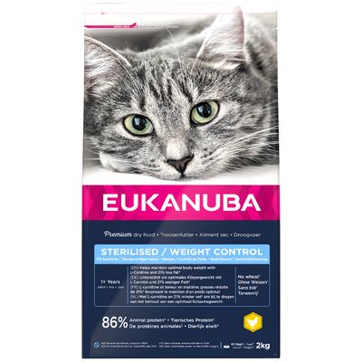 1 kg gratis! 2 x 2 kg Eukanuba