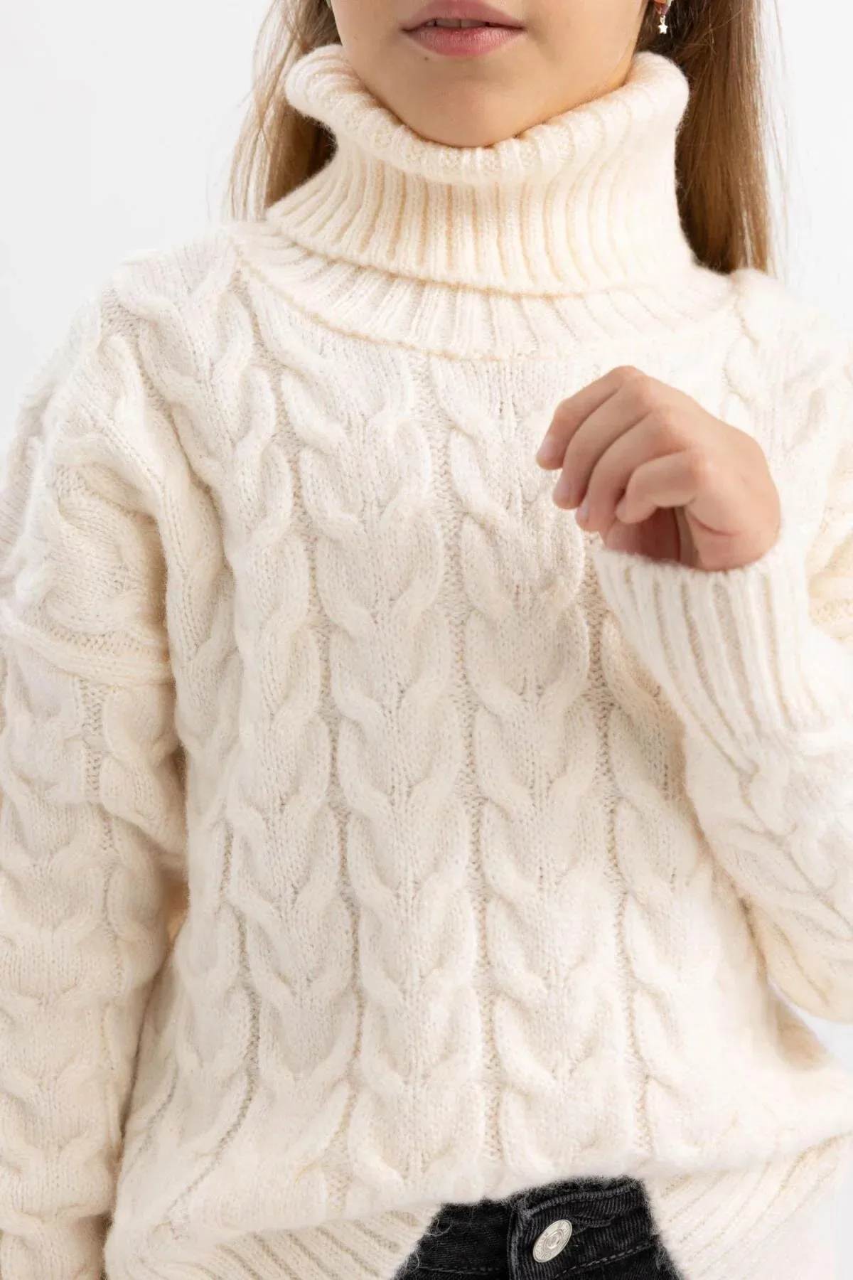 DeFacto  Rollkragenpullover im Oversize-Fit für Mädchen B1602a823wn