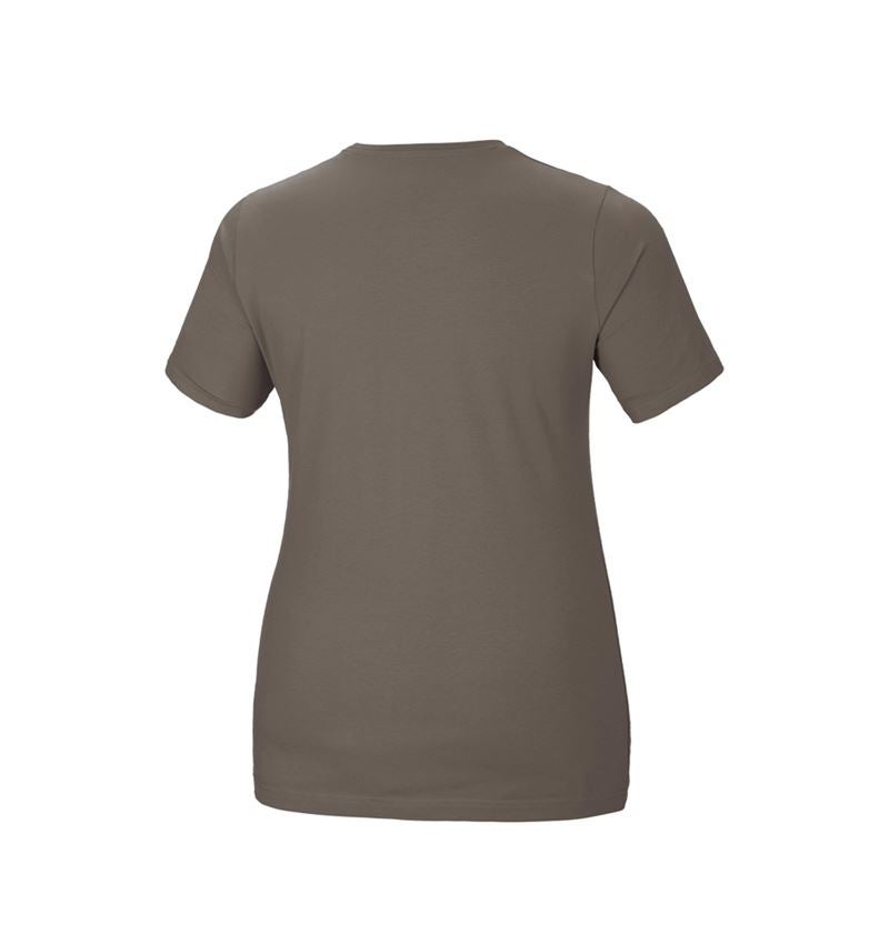 e.s. T-Shirt cotton stretch, Damen, plus fit