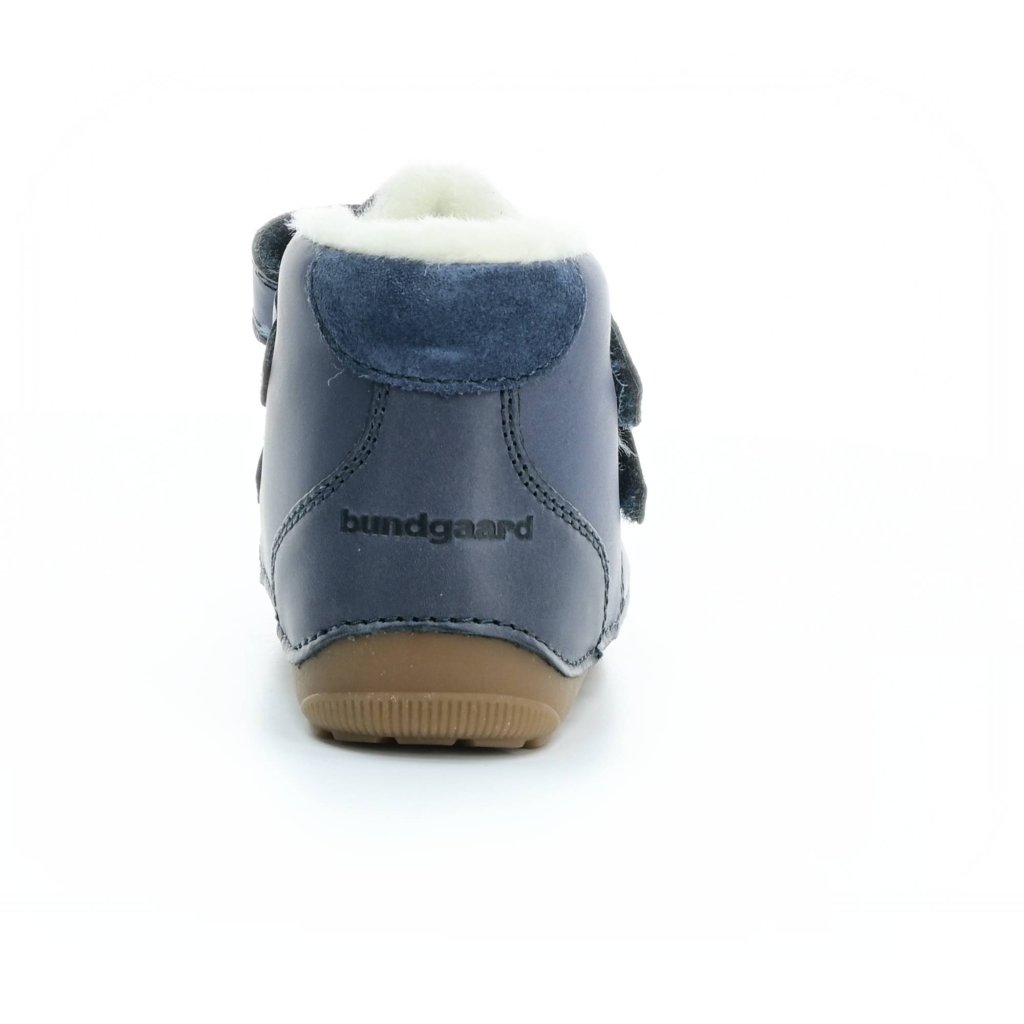 Bundgaard Petit Mid Winter Strap Navy WS dunkelblaue Barfuß-Stiefeletten