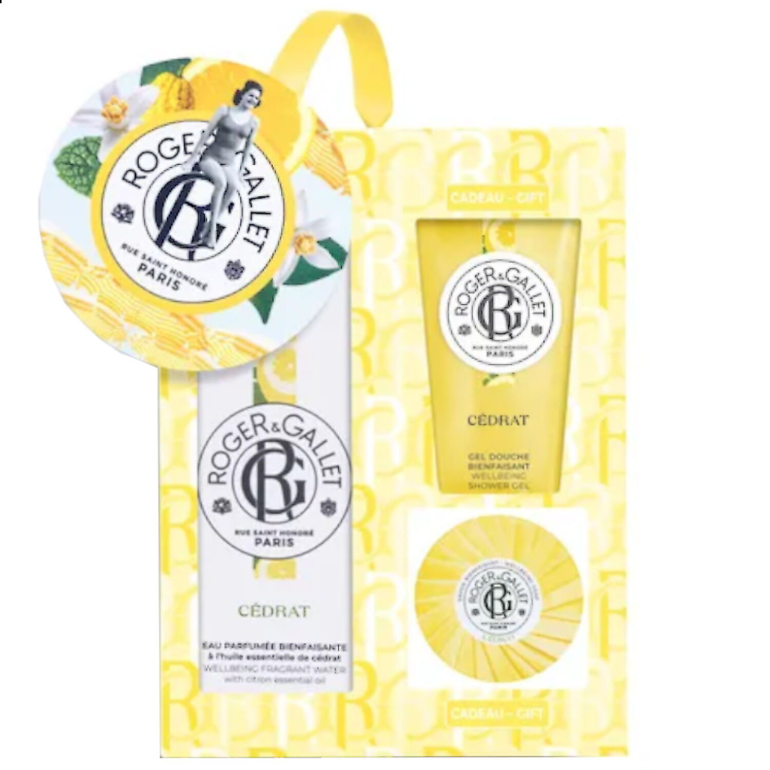 Roger&Gallet Cédrat Eau Parfumée 100 ml + Savon 50 g + Gel Douche 50 ml