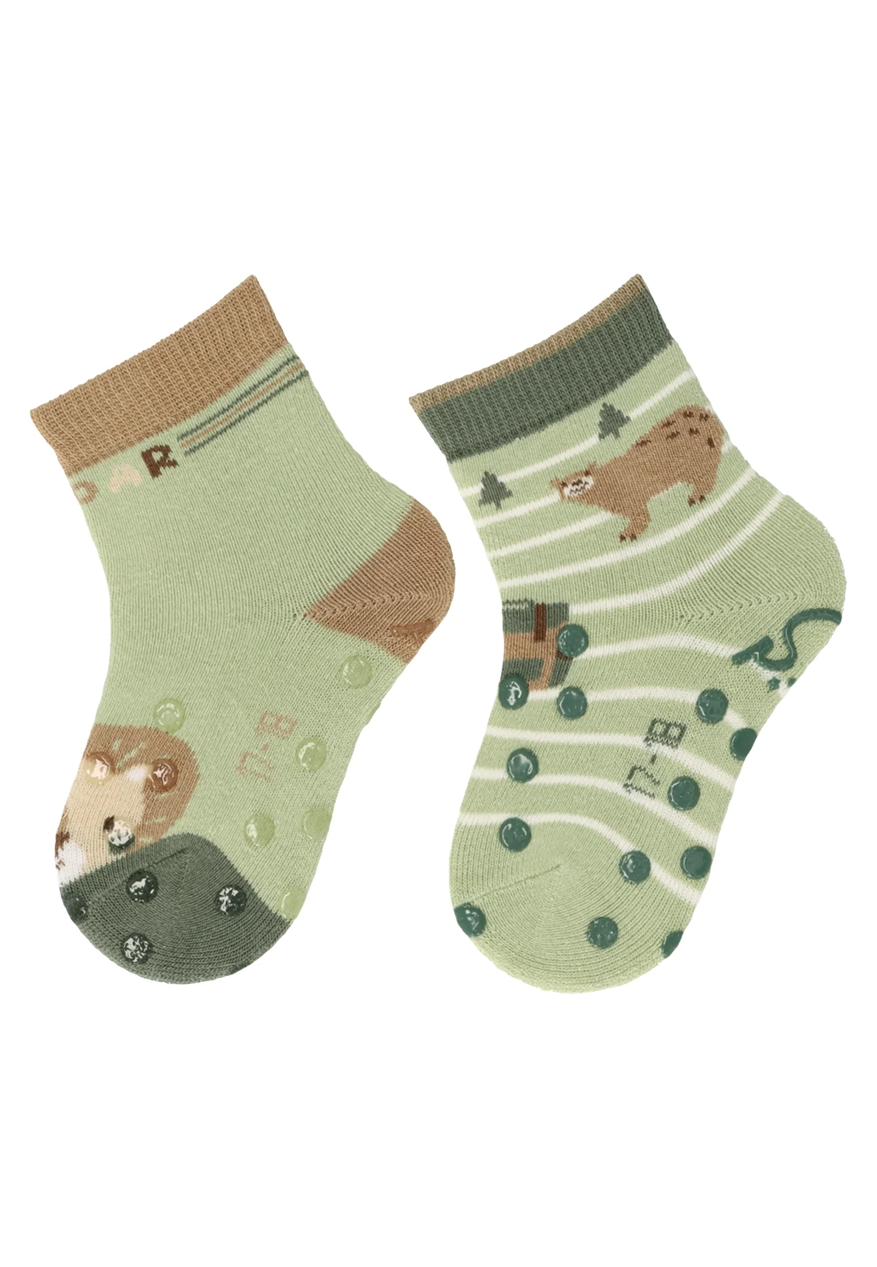 ABS Krabbelsocken im 2er Pack mit Motiv Löwe