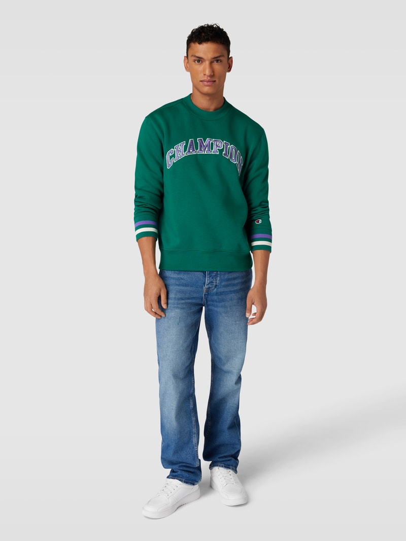 Sweatshirt mit Kontraststreifen in grün
