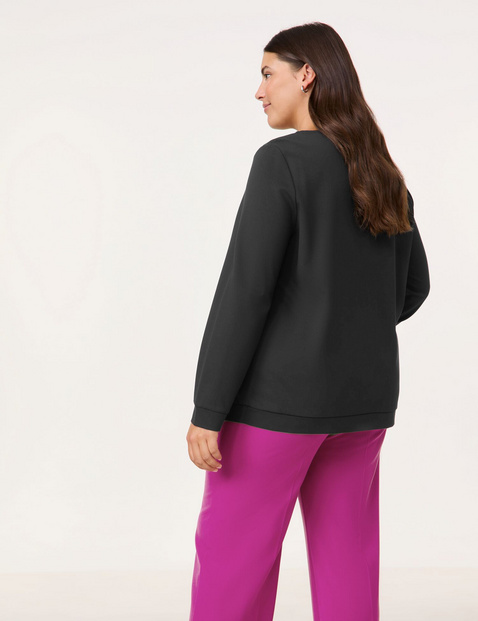 Weiches Sweatshirt mit Ziersteinen
