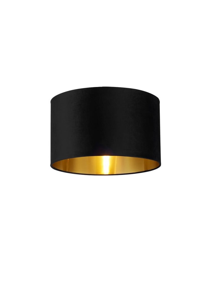 Licht-Erlebnisse Lampenschirm in Schwarz Gold günstig kaufen onesize