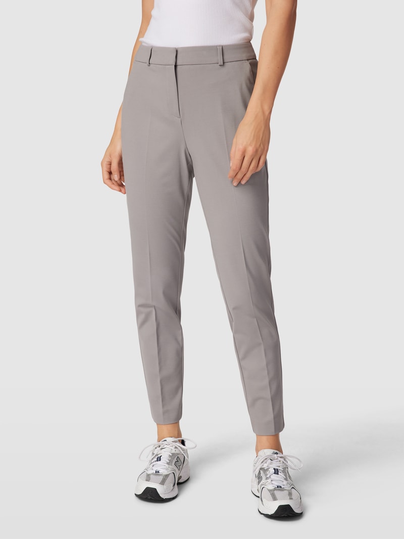 Hose mit Bügelfalten in taupe
