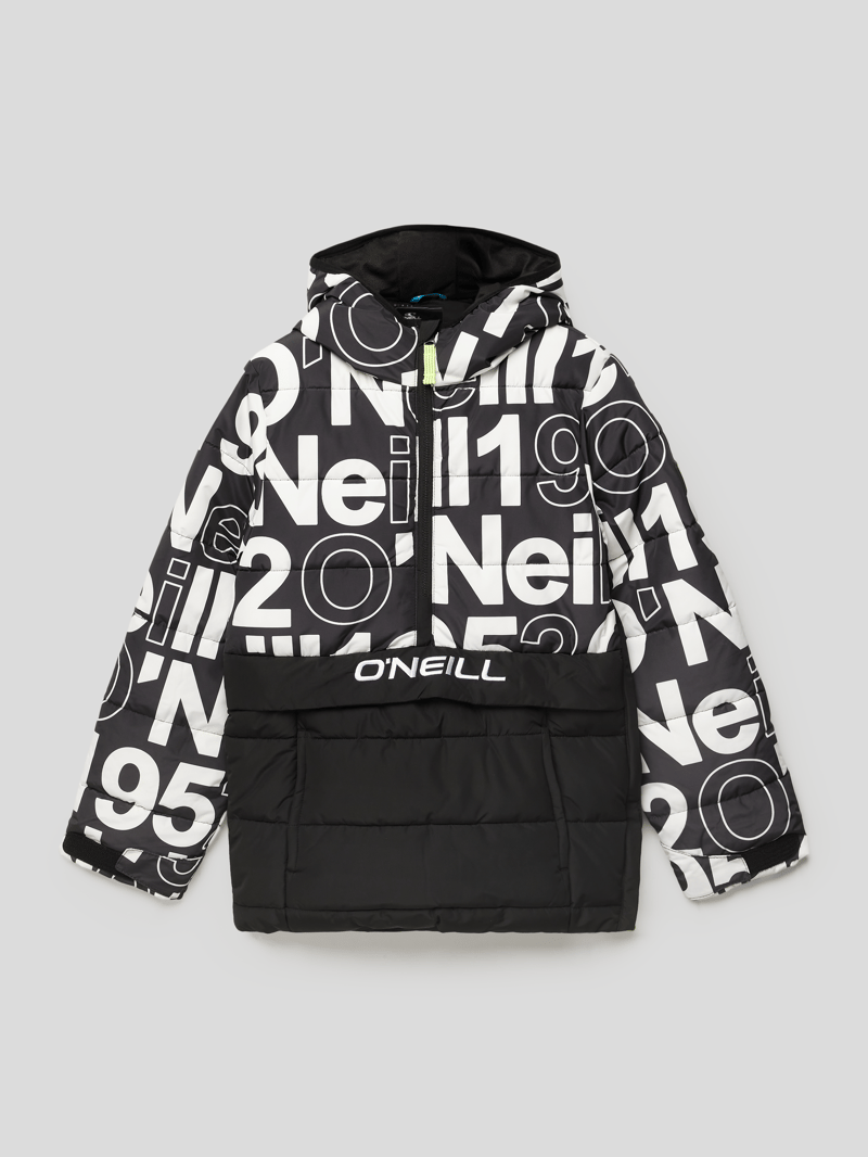 Schlupfjacke mit Allover-Logo Modell 'O RIGINAL ANORAK' in schwarz
