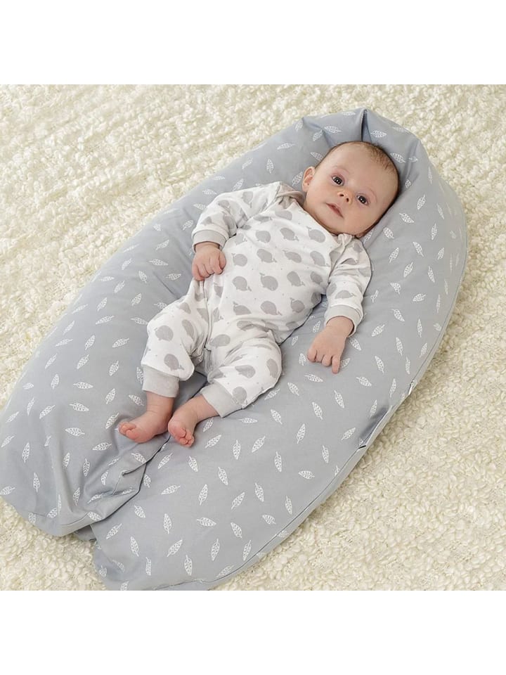 Theraline Stillkissen Das Original 190 cm - Leaves - Grau in grau günstig kaufen onesize