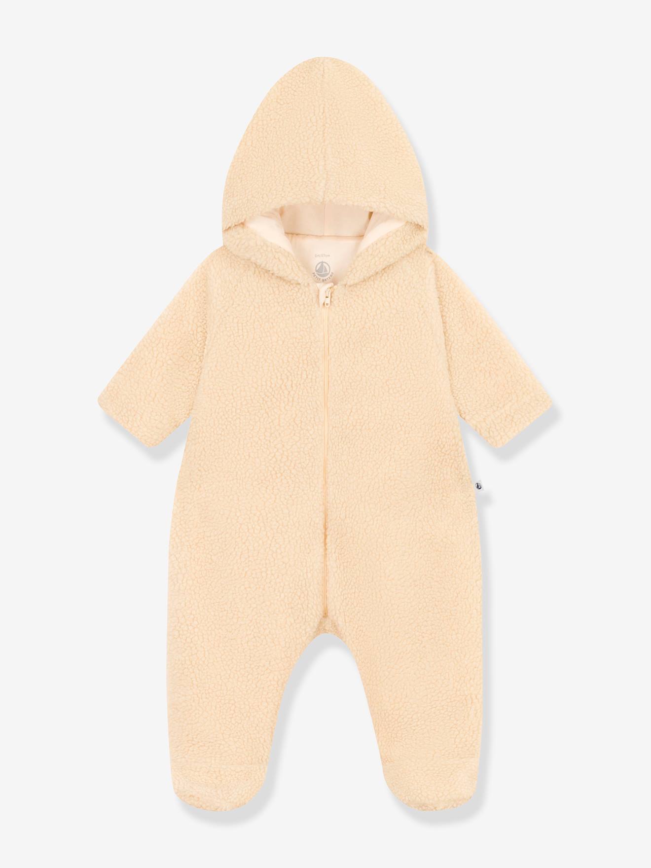 Combipilote à capuche en sherpa bébé PETIT BATEAU beige