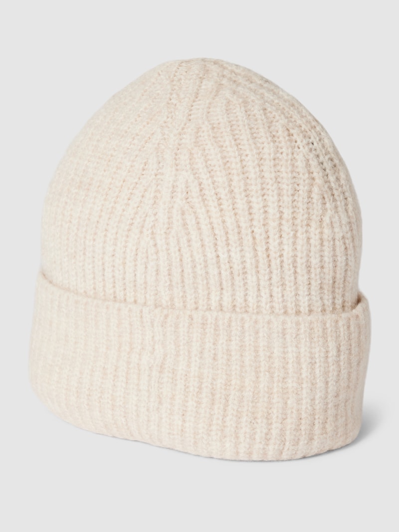 Beanie mit breitem Umschlag in dunkelblau