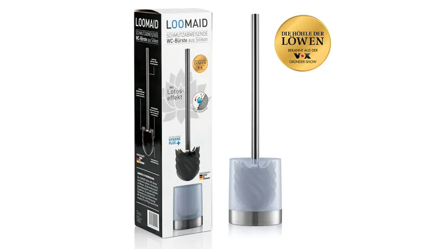 Loomaid Silikon WC-Bürste mit Lotuseffekt anthrazit