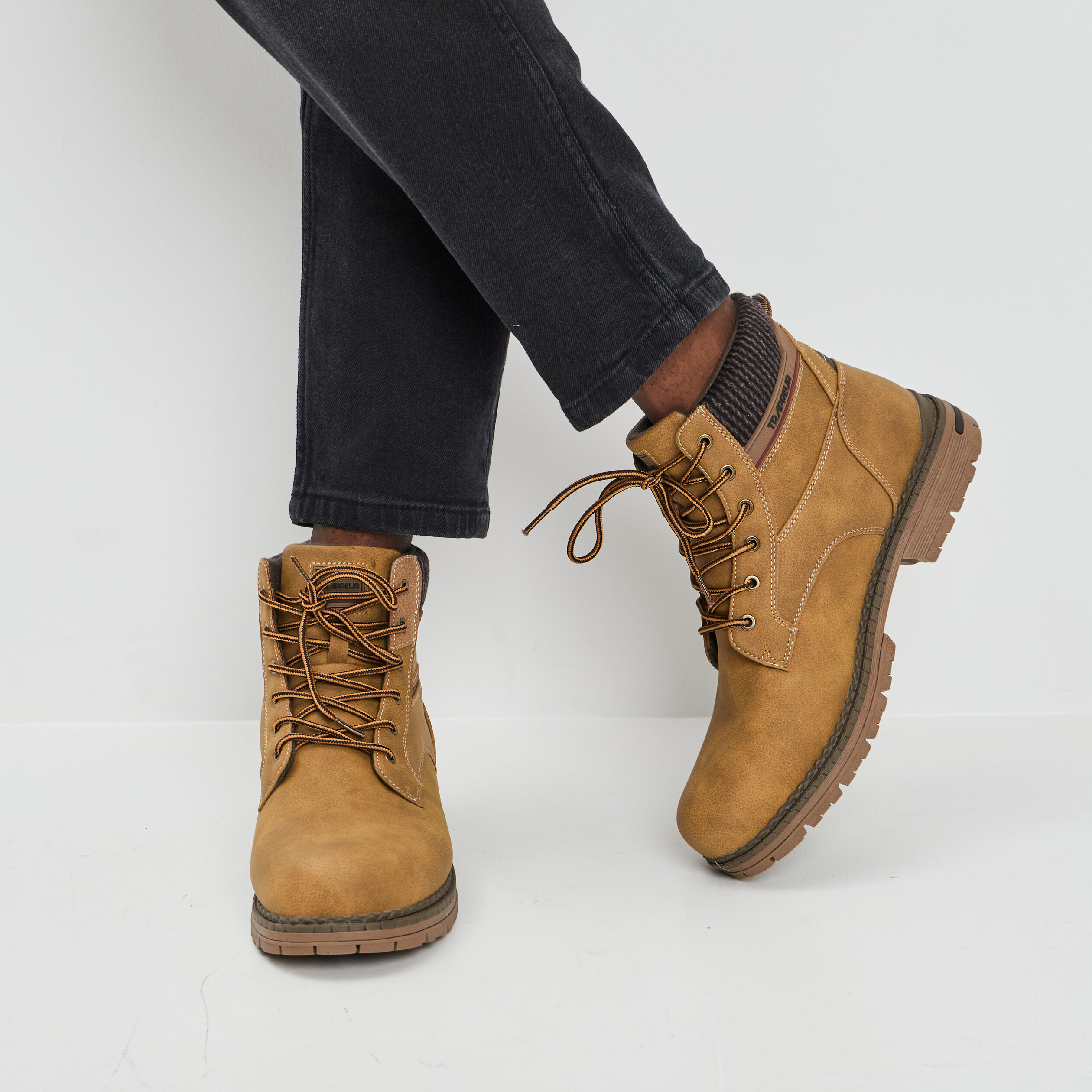 Bottines Trappeur jaune homme | La Halle