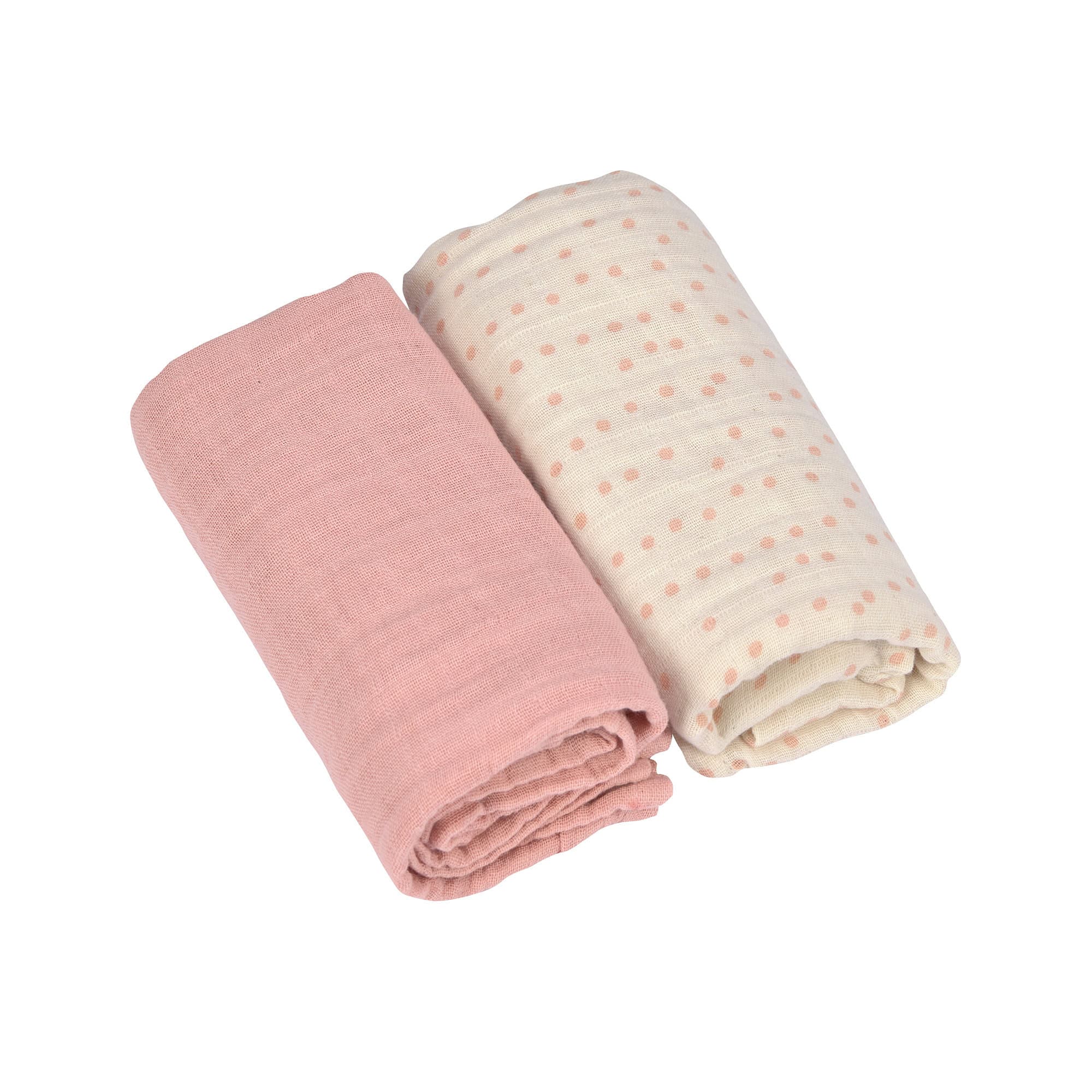 Mulltücher 2er Set M, Rosa