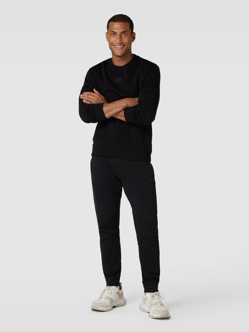 Sweatpants mit elastischem Bund Modell 'Lamont' in schwarz