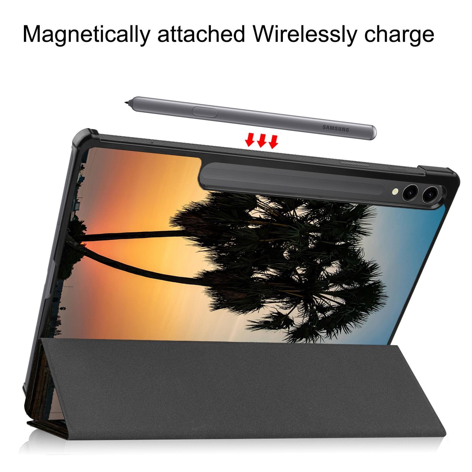 Lobwerk Tablet-Hülle Schutzhülle für Samsung Tab Galaxy S9 Ultra SM-X910 SM-916B 14.6 Zoll, Wake & Sleep Funktion, Sturzdämpfung, Aufstellfunktion
