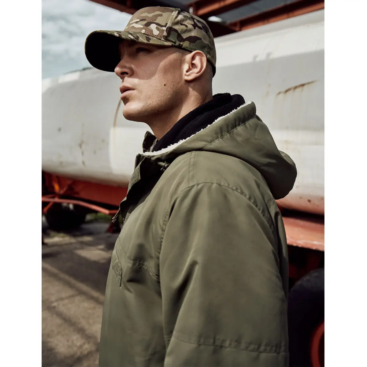 Windbreaker Sherpa oliv