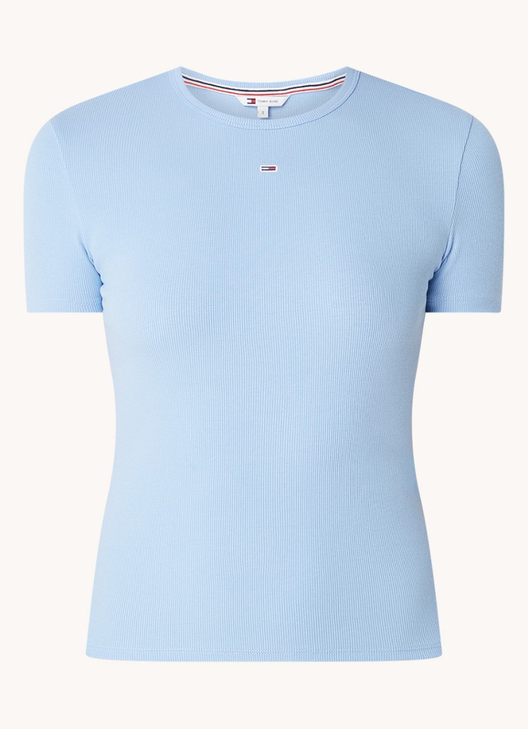 Tommy Hilfiger T-shirt with ribbed structure and logo embroidery