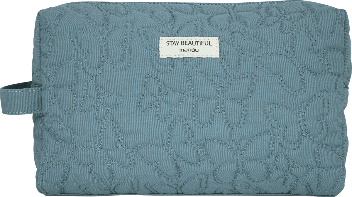 Kulturbeutel blau \Stay beautiful\