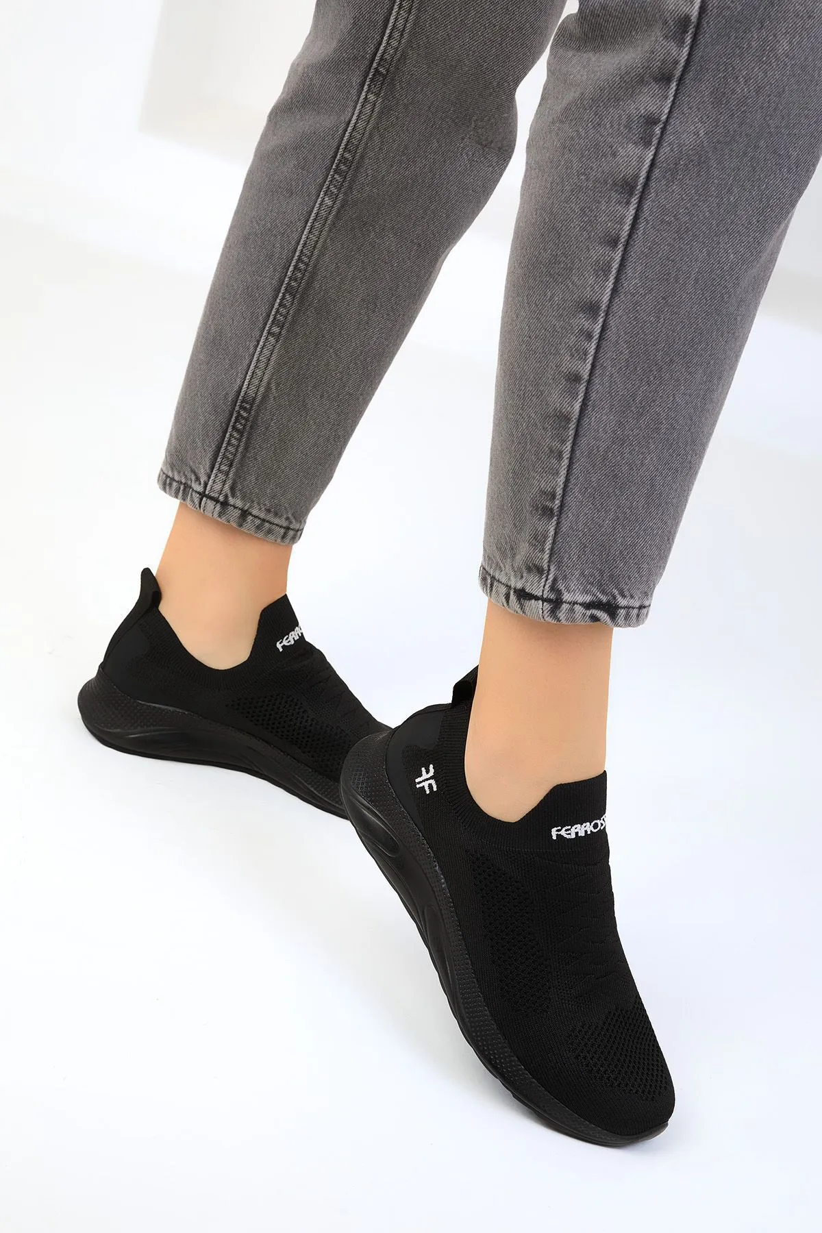 SOHO  Schwarz-Schwarze Damen Sneakers 16979