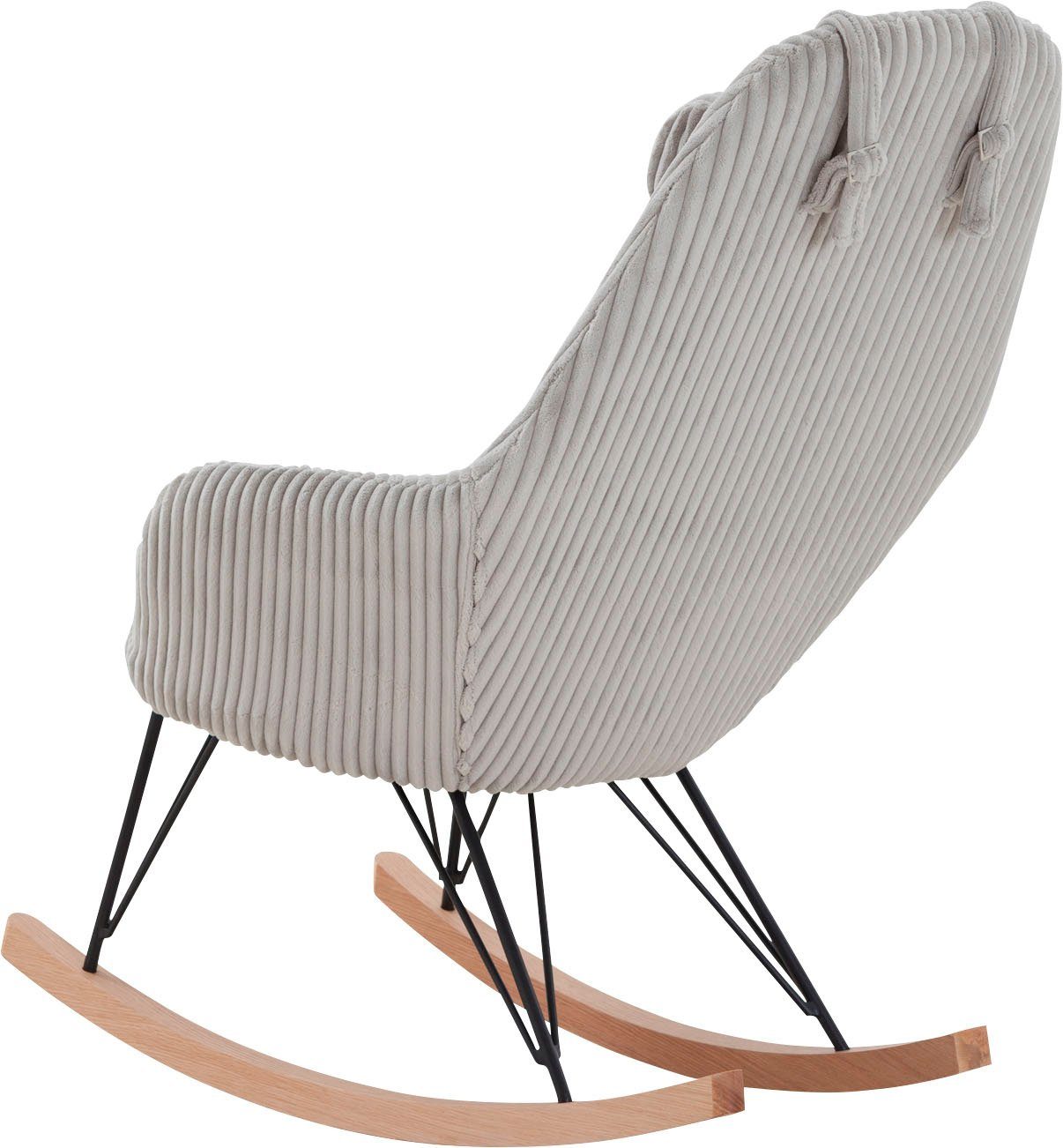 SalesFever Schaukelstuhl, Bezug in moderner Cord-Optik