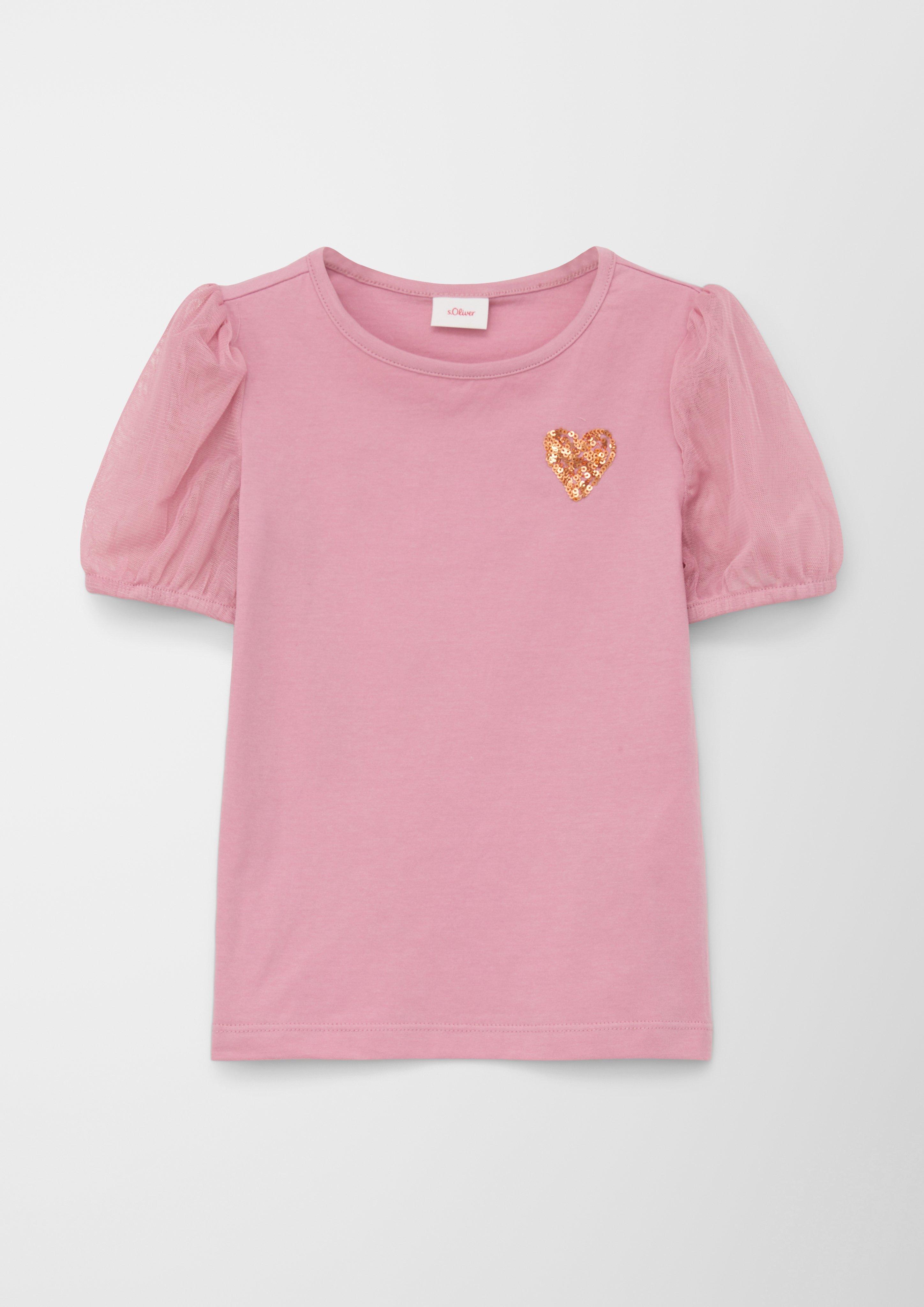 T-Shirt mit Mesh-Ärmeln  2127375-4407