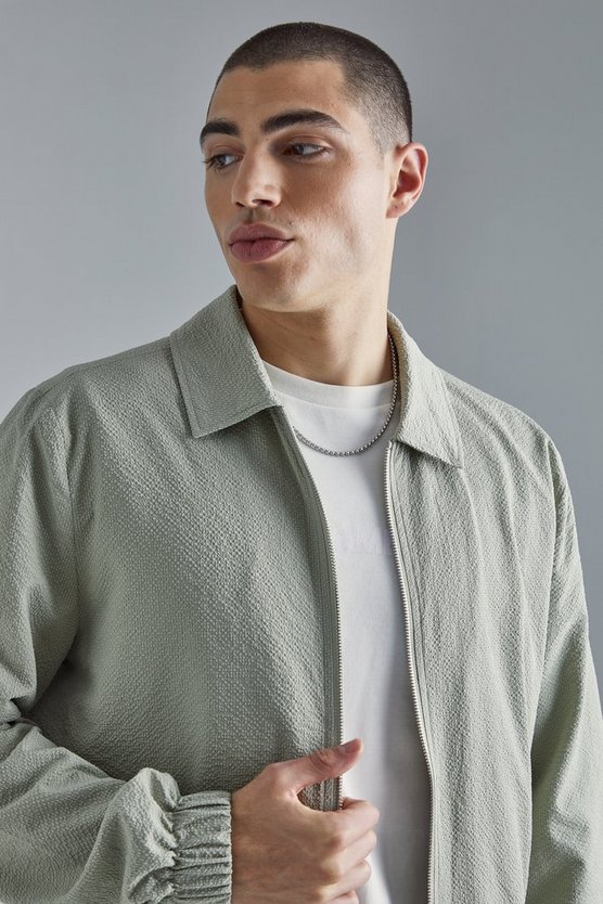 Harrington-Jacke in Knitteroptik