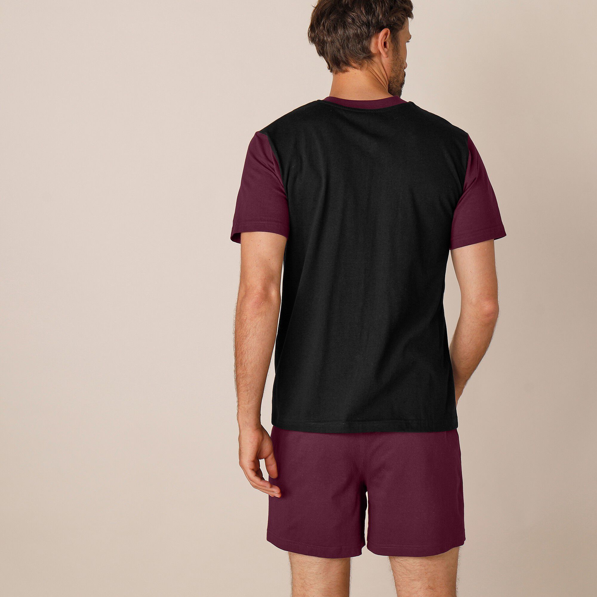 Pyjama short tricolore