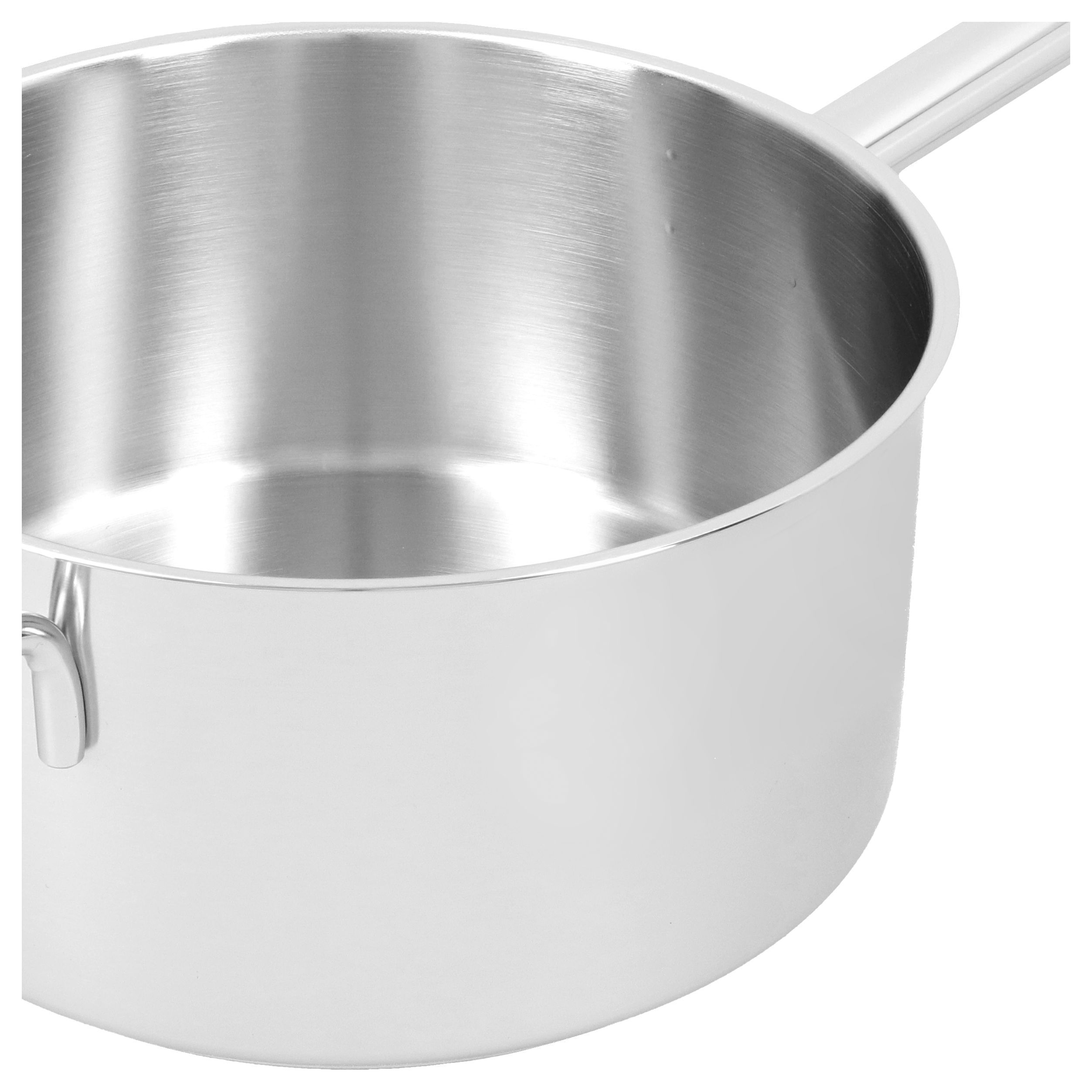 Stieltopf ohne Deckel 22 cm, 18/10 Edelstahl, Silber