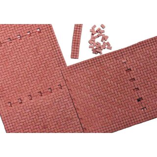 1:87 Flexyway: Pflasterstraße Fischgräte Rot (1)