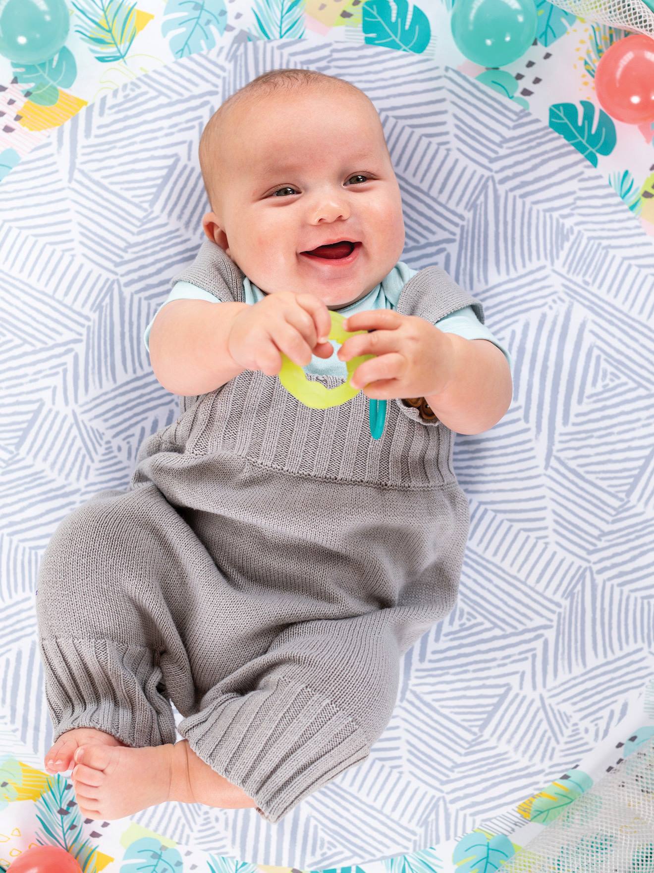 Tapis d'éveil transformable en aire à balles Infantino vert