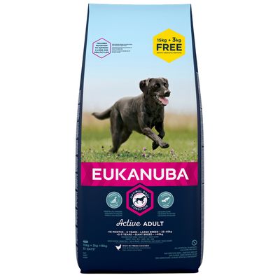 3 kg gratis! 18 kg Eukanuba