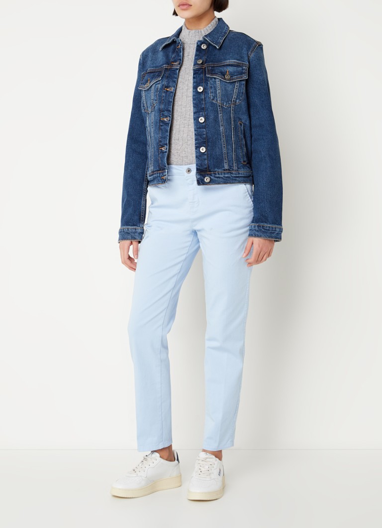Jachetă din denim Benetton cu buzunare la piept