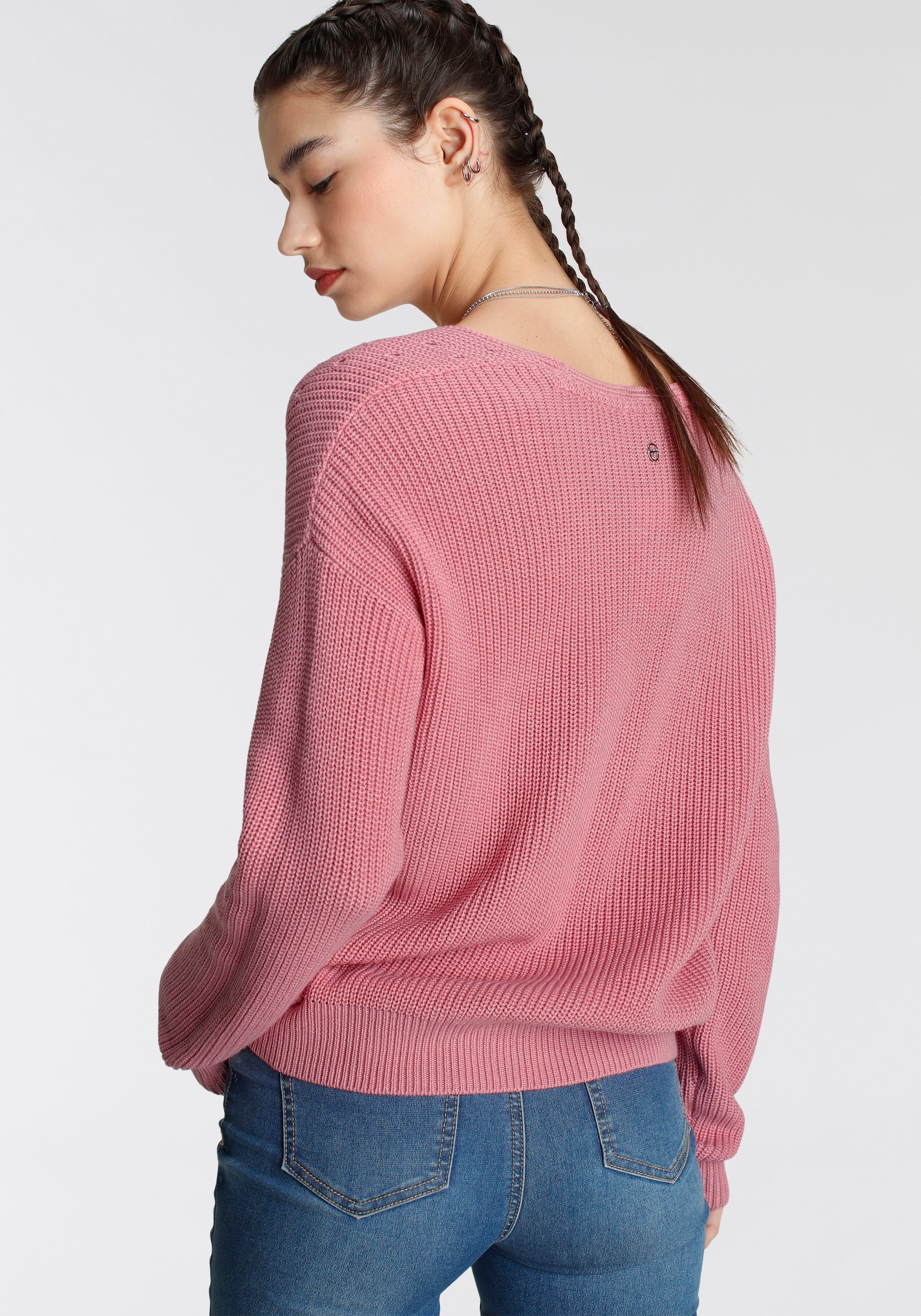 Tamaris Ajourpullover mit feinem Ajourstrickmuster