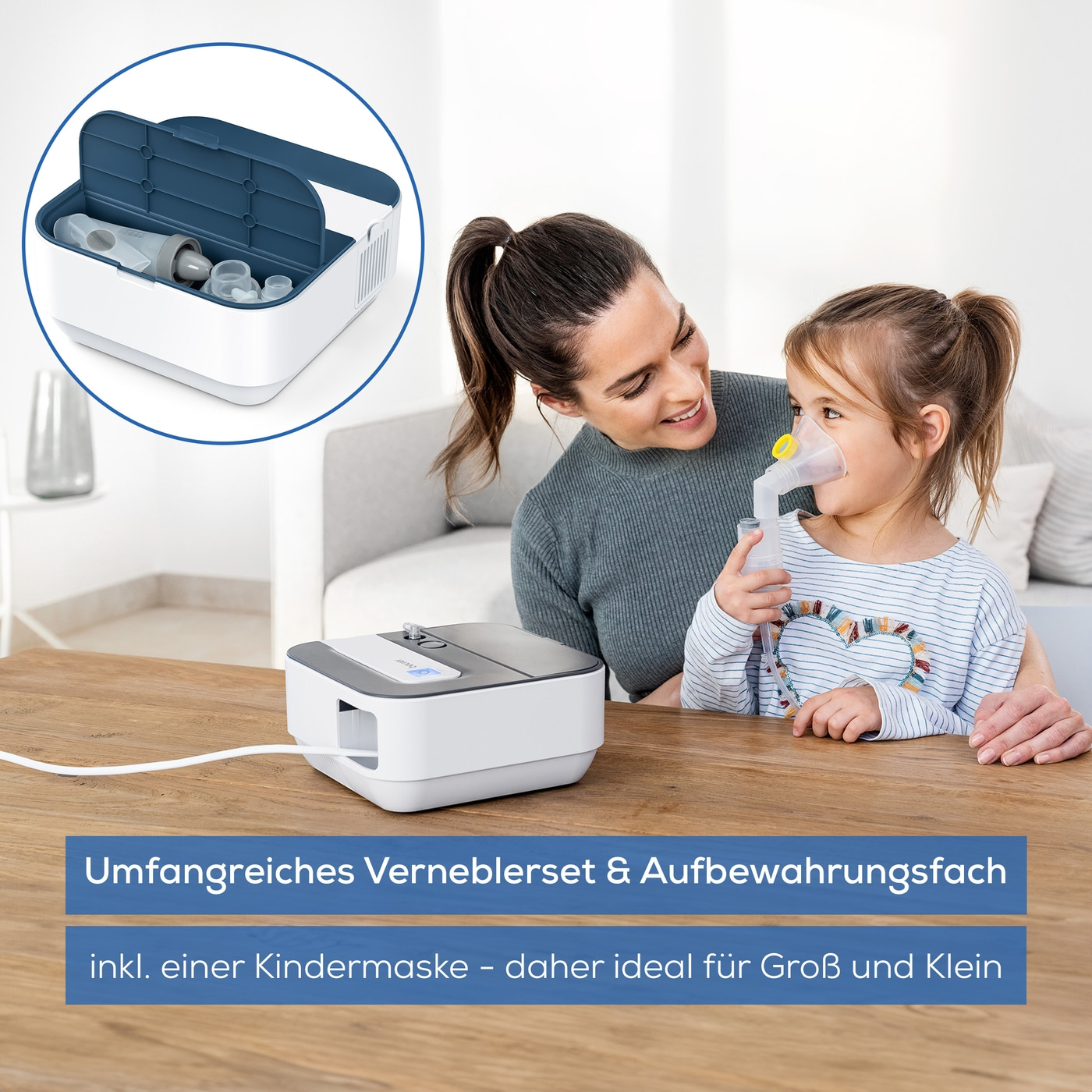 Beurer Inhalator IH 28 Pro-Inhalator mit Kompressor-Drucklufttechnologie sowie umfangreichem Vernebler-Set